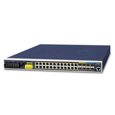 Planet - IGS-6325-24P4X - Industrial L3 24-Port 10/100/1000T 802.3at PoE + 4-Port 10G SFP+ Managed Ethernet Switch (-40~75C)