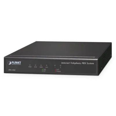 Planet - IPX-1102 - 100 User Asterisk base Advance IP PBX with 2 FXO interface, IETF SIP/IAX2, T.38 FoIP TLS/SRTP