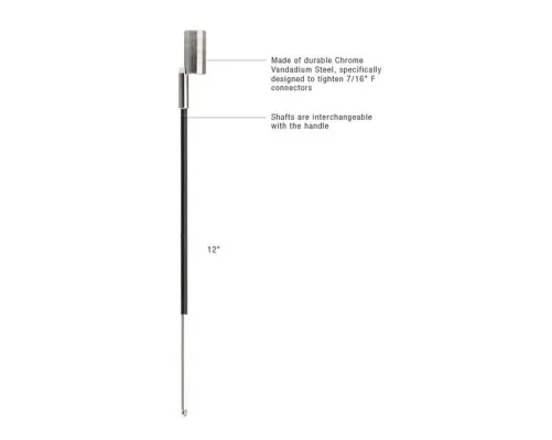 Jonard - CTW-71612 - F Connector Torque Wrench Shaft, 12"