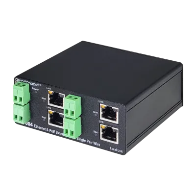 Vigitron - Vi27004 - 4-Port Ethernet & PoE Receiverer over Single-Pair wires