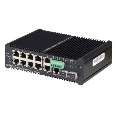 Vigitron - Vi30210 - Hardened Managed 10-Port, L2+, 1G Industrial 90W PoE Ring Switch