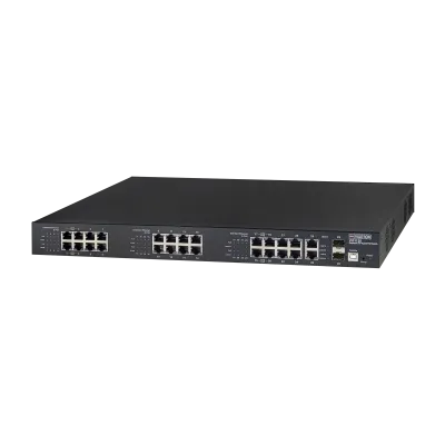 Vigitron - Vi31126 - 26-Port, 16-Port Extended UTP, 8-Port Standard, L2, Hybrid PoE Switch