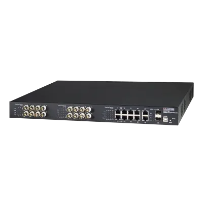 Vigitron - Vi32126 - 26-Port, 16-Port Coax, 8-Port Standard, L2, Hybrid PoE Switch
