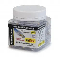 Platinum Tools - 202048J - ezEX48 Cat6A Connector. 100/Jar