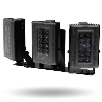 Digital Watchdog - DW-ILHYBIP850 - Hybrid 850nm Infra-red Illuminator and White Light, High Power Dual Core LEDs, with 614' coverage distance. Interchangeable lens packs to deliver a variety of angles out of the box. Built in web browser interface fo