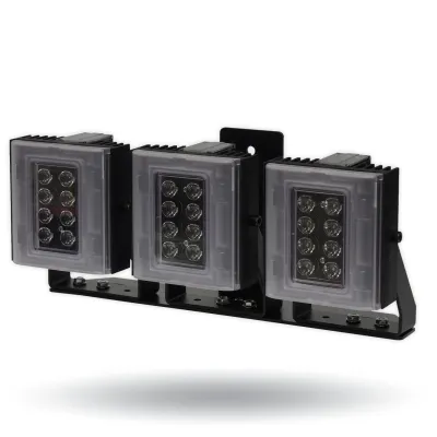 Digital Watchdog - DW-ILWLIPM - High Performance White light Illuminator, High Power Dual Core LEDs, with 374' coverage distance. Interchangeable lens packs to deliver a variety of angles out of the box. Built in web browser interface for easy setup,