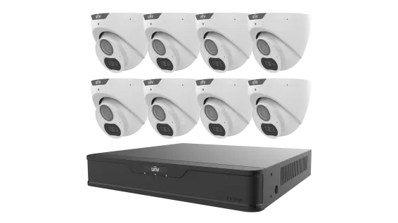 Uniview - KIT/XVR301-08U3/8*UAC-T128-ADF28MS - 1 Hard Disk 8-Channel DVR Kit(Including 8 PCS Analog Turret Camera)
