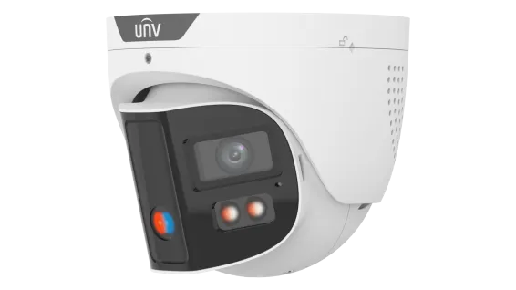 Uniview - IPC3K28SE-ADF28KMC-DL-I0 - UNV 8MP Pano White Light Turret 180, Red & Blue Strobe Light