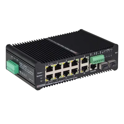 Vigitron - Vi30210 - Hardened Managed 10-Port, L2+, 1G Industrial 90W PoE Ring Switch