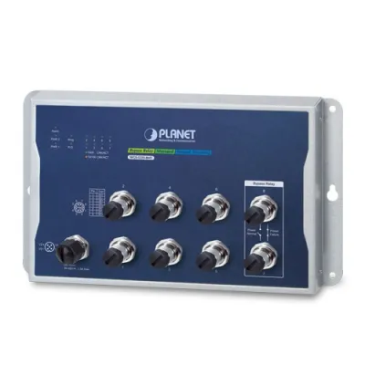 Planet - WGS-5225-8MT - Industrial L2+ 8-Port 10/100/1000T M12 Wall-mount Managed Switch
