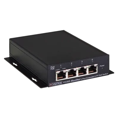 Vigitron - Vi3305 - 5-Port MaxiiNet™ Extended UTP PoE Switch, Standard Uplink