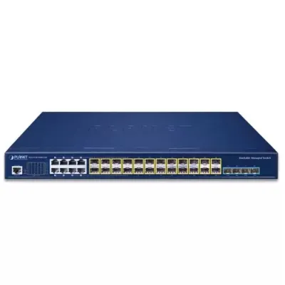 Planet - SGS-6310-16S8C4XR - L3 16-Port 100/1000X SFP + 8-Port Gigabit TP/SFP + 4-Port 10G SFP+ Stackable Managed Switch (Dual 100~240V AC)