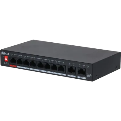 Dahua - DH-PFS3010-8GT-96 - 8-Port PoE Desktop Unmanaged Gigabit Switch ( IEEE802.3bt 90W PoE)