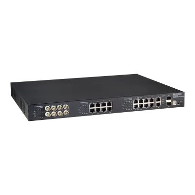 Vigitron - Vi32026 - 26-Port, 8-Port Coax, 16-Port Standard, L2, Hybrid PoE Switch