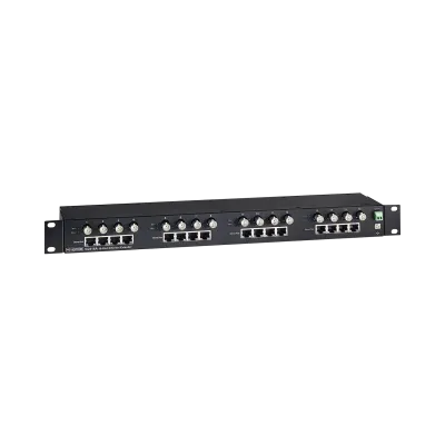 Vigitron - Vi2416A - 16-Port MaxiiCopper™ Ethernet Extender over Coax, af/at 37W PoE, Requires 12VDC @ 3A PS, suggested Vi0014