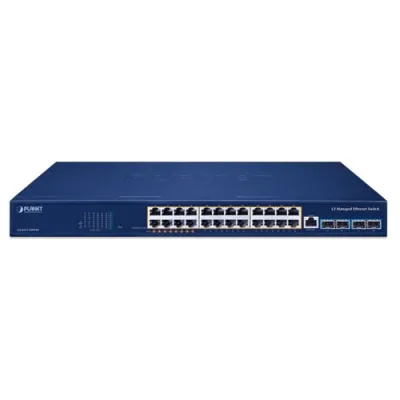 Planet - GS-6311-24HP4X - L3 8-Port 802.3bt PoE + 16-Port 802.3at PoE + 4-Port 10G SFP+ Managed Ethernet Switch
