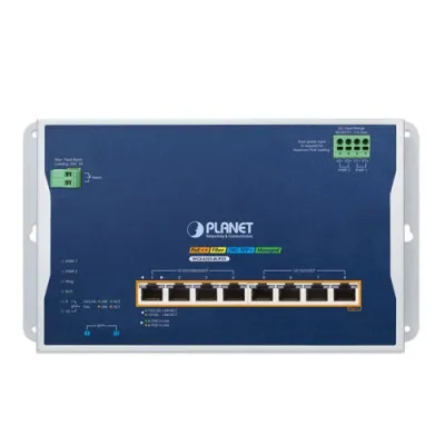 Planet - WGS-6325-8UP2X - Industrial L3 4-Port 2.5G 802.3bt PoE + 4-Port 10/100/1000T 802.3bt PoE + 2-Port 10G SFP+ Wall-mount Managed Switch