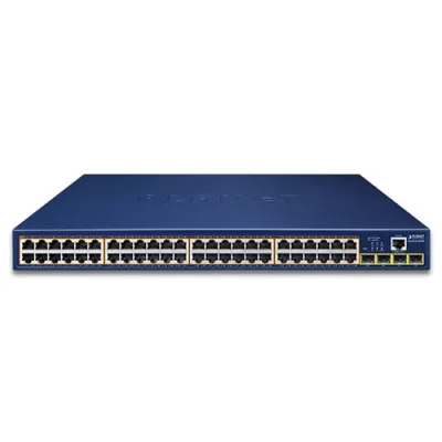 Planet - GS-4210-48P4S - 8-Port 10/100/1000T 802.3at PoE + 4-Port 100/1000BASE-X SFP Managed Switch
