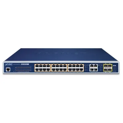 Planet - GS-4210-24UP4C - 4-Port 10/100/1000T 802.3bt PoE++ plus 4-Port Gigabit TP/SFP Combo Managed Switch