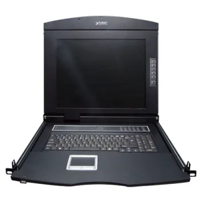 Planet - KVM-210-16M - 17" 16-Port Combo VGA LCD KVM Switch: 1280x1024 video quality, Up to 256 computers, On Screen Display (OSD)
