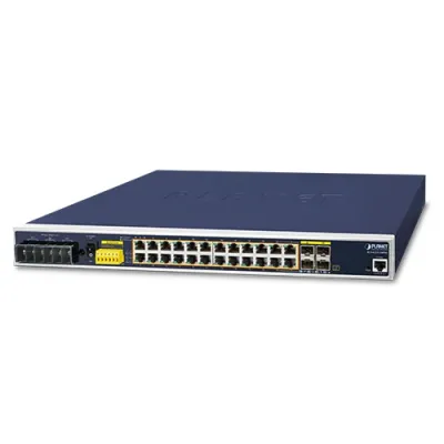 Planet - IGS-6325-24P4S - Industrial L3 24-Port 10/100/1000T 802.3at PoE + 4-Port Shared 100/1000X SFP Managed Ethernet Switch (-40~75C)