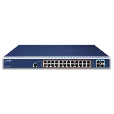 Planet - GS-6322-24P4X - L3 24-Port 10/100/1000T 802.3bt PoE + 2-Port 10GBASE-T + 2-Port 10G SFP+ Managed Switch with Dual Modular Power Supply
