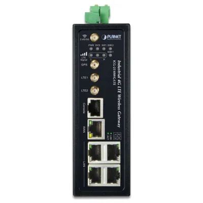 Planet - ICG-2510WG-LTE-US - Industrial 4G LTE Cellular Wireless Gateway with 5-Port 10/100/1000T(GPS, LTE Band B2/B4/B12)