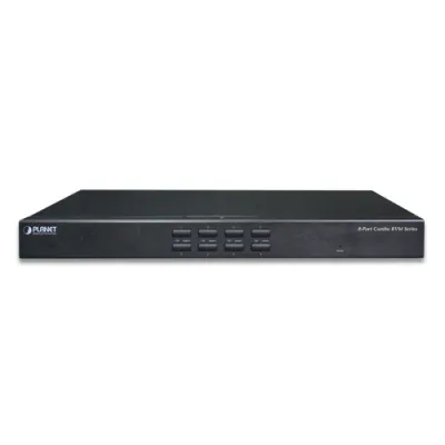 Planet - IKVM-210-08 - 8-Port Combo IP KVM Switch: Up to 64 computers, On Screen Display (OSD), Quick View Setting (QVS), Hotkey, Stackable, 1U rack-mount, Multiplatform–Windows, Linux, Mac, Sun