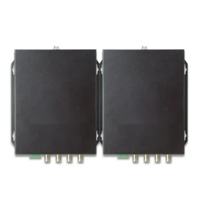 Planet - VF-402-KIT - 4-Channel 4-in-1 Video over Fiber(FC) converter up to 20KM, a pair include Tx & Rx in package (TVI/CVI/AHD/CVBS)