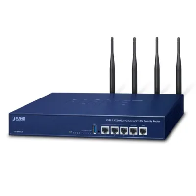 Planet - VR-300W6A - Wi-Fi 6 AX2400 2.4GHz/5GHz VPN Security Router 2400Mbps 802.11ax 5-Port 10/100/1000T