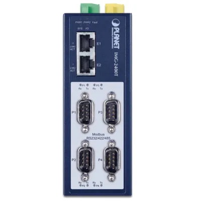 Planet - IMG-2400T - Industrial 4-Port RS232/422/485 Modbus Gateway
