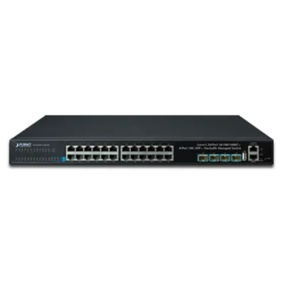 Planet - SGS-6341-24T4X - Layer 3 24-Port 10/100/1000T + 4-Port 10G SFP+ Stackable Managed Gigabit Switch