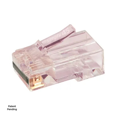 Simply 45 - S45-1705P - PROSeries Pass Through Red Tint, Hi/Lo Stagger - Cat6/6a UTP with Cap45 - 500pc Jar