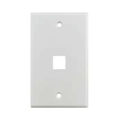 Simply 45 - S45-3201W-25 - 1 Port White Keystone Wall Plate, Standard, Single Gang, UL - 1EA/Bag, 25/Pack