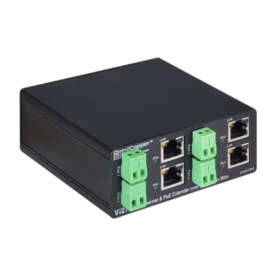 Vigitron - Vi27004 - 4-Port Ethernet & PoE Receiverer over Single-Pair wires