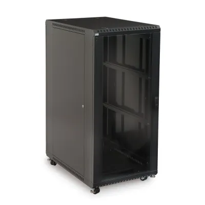 Kendall Howard - 3103-3-001-27 - 27U LINIER® Server Cabinet - Glass/Glass Doors - 36" Depth