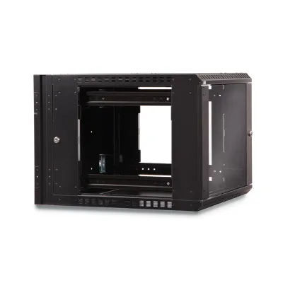 Kendall Howard - 3130-3-001-09 - 9U LINIER® Swing-Out Wall Mount Cabinet - Glass Door
