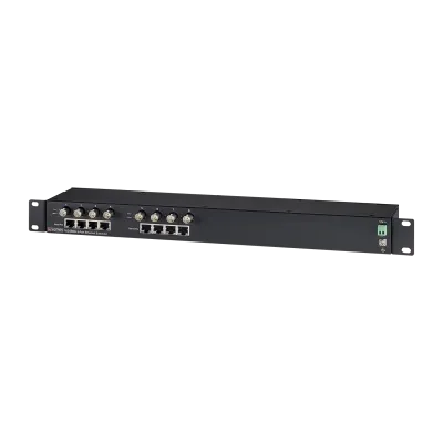Vigitron - Vi2408A - 8-Port MaxiiCopper™ Ethernet Extender over Coax, af/at 37W PoE, Requires 12VDC @ 3A PS, suggested Vi0014