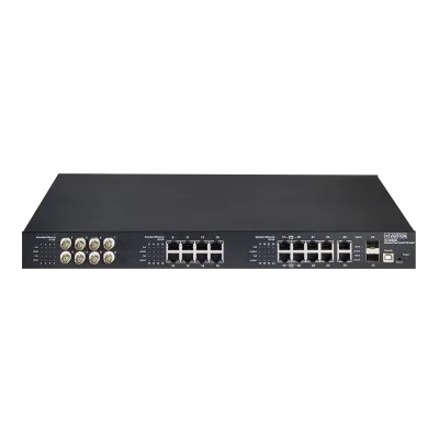 Vigitron - Vi32026 - 26-Port, 8-Port Coax, 16-Port Standard, L2, Hybrid PoE Switch