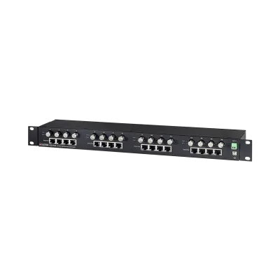 Vigitron - Vi2416A - 16-Port MaxiiCopper™ Ethernet Extender over Coax, af/at 37W PoE, Requires 12VDC @ 3A PS, suggested Vi0014
