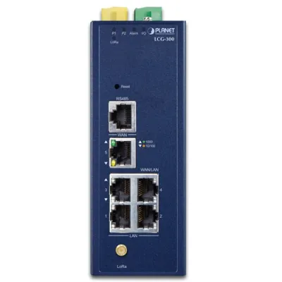 Planet - LCG-300-EU - IP30 Industrial IoT LoRaWAN Gateway with 5-Port 10/100/1000T - EU868 MHz
