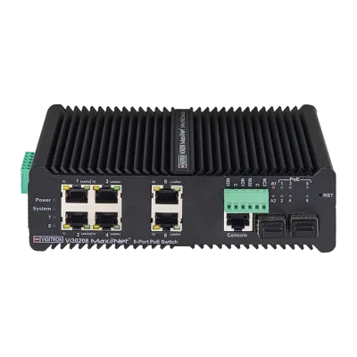 Vigitron - Vi30208 - 4-Port Ethernet & PoE Receiverer over Single-Pair wires