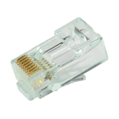 Simply 45 - S45-1100 - Standard Cat6/6a UTP RJ45 Modular Plugs with Bar45 Hi/Lo Stagger, Green Tint - 100pcs/Jar