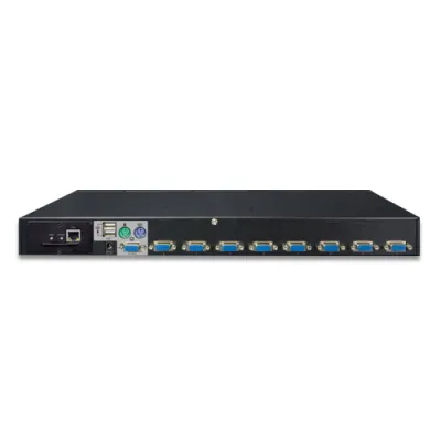Planet - IKVM-210-08 - 8-Port Combo IP KVM Switch: Up to 64 computers, On Screen Display (OSD), Quick View Setting (QVS), Hotkey, Stackable, 1U rack-mount, Multiplatform–Windows, Linux, Mac, Sun