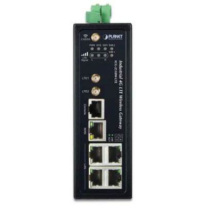 Planet - ICG-2510W-LTE-US - Industrial 4G LTE Cellular Wireless Gateway with 5-Port 10/100/1000T(LTE Band B2/B4/B12)