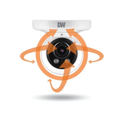 Digital Watchdog - DWC-MPVA5WiAT - MEGApix 5MP vandal ball turret IP camera with a vari-focal lens and IR with IVA+ license