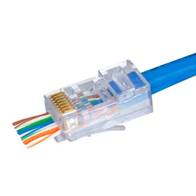 Simply 45 - S45-1505 - Pass Through Blue Tint - Cat5e UTP - 500pc Jar 