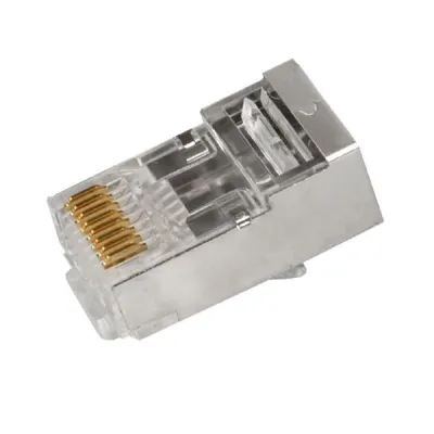 Simply 45 - S45-1550 - Pass Through Shielded - Cat5e STP (internal ground) - 50pc Clamshell