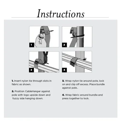 Rip-Tie - S-P3 - One Inch Wide PIVOTING CableHanger 1" x 3