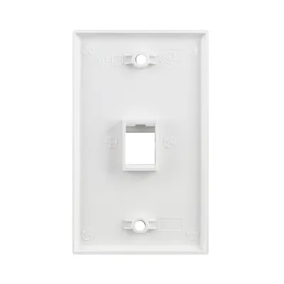 Simply 45 - S45-3201W-25 - 1 Port White Keystone Wall Plate, Standard, Single Gang, UL - 1EA/Bag, 25/Pack